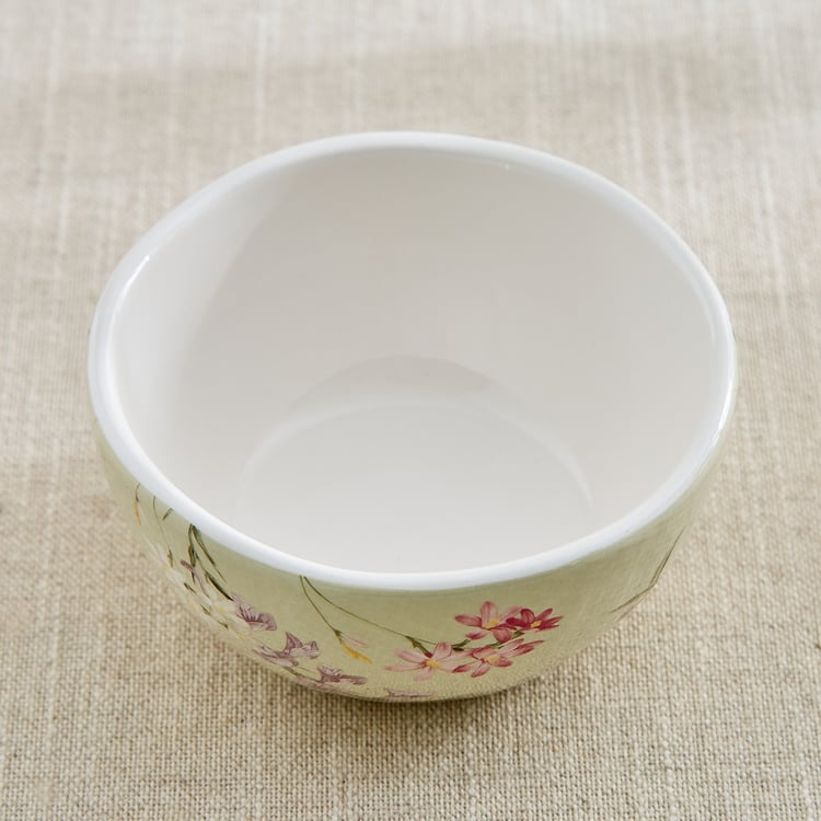 Alora Windflower Ironstone Floral Print Katori - 350ml