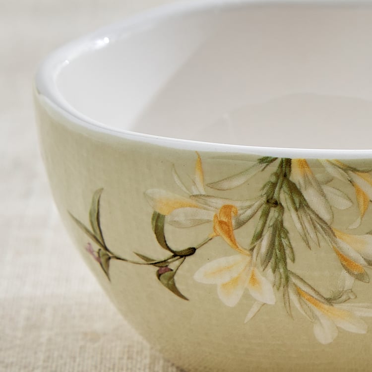 Alora Windflower Ironstone Floral Print Katori - 350ml