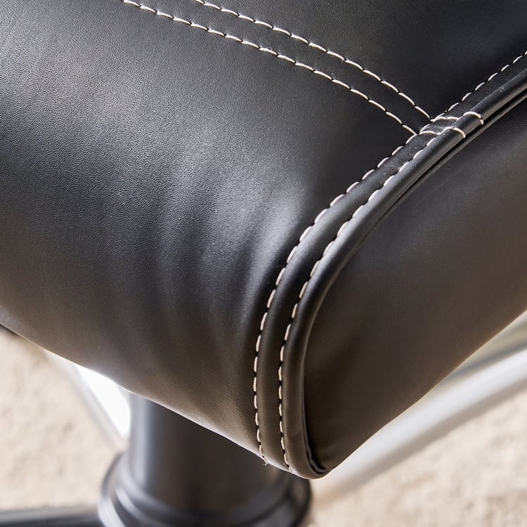 Zuby Ebony Faux Leather High Back Office Chair - Black