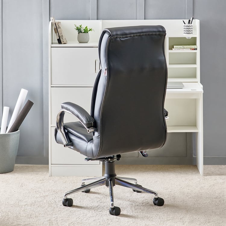 Zuby Roxx Faux Leather High Back Office Chair - Black