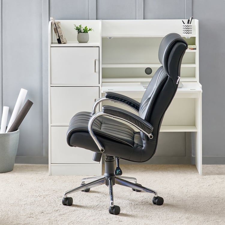 Zuby Roxx Faux Leather High Back Office Chair - Black