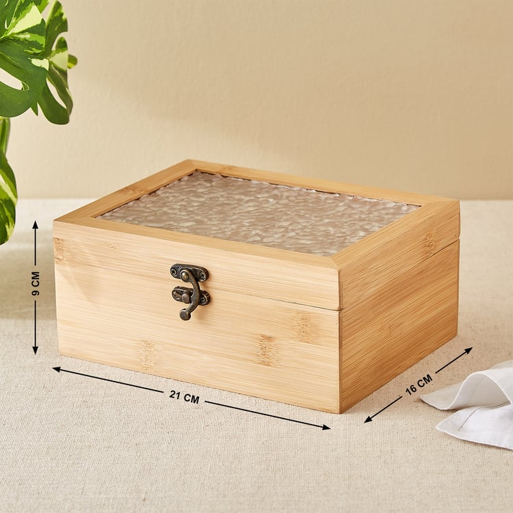 Zyra Vista Bamboo Storage Organiser with Lid