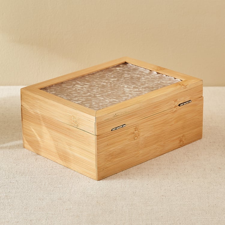Zyra Vista Bamboo Storage Organiser with Lid