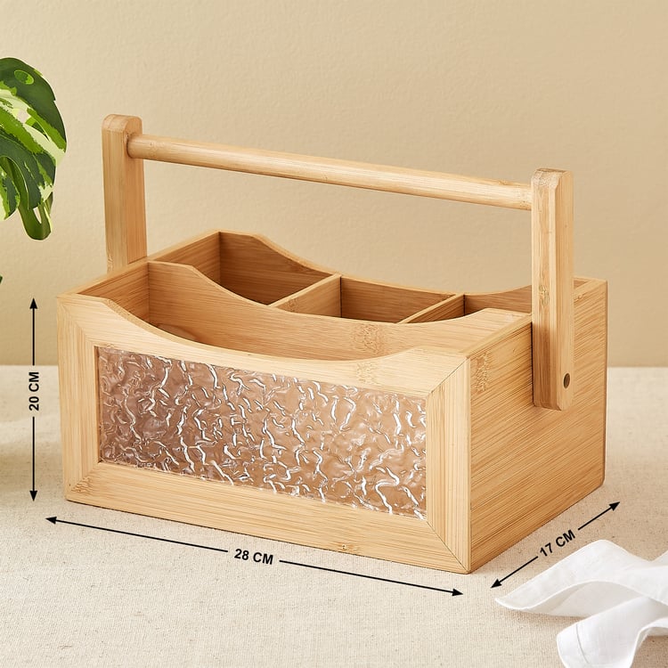 Zyra Vista Bamboo Kitchen Caddy Box