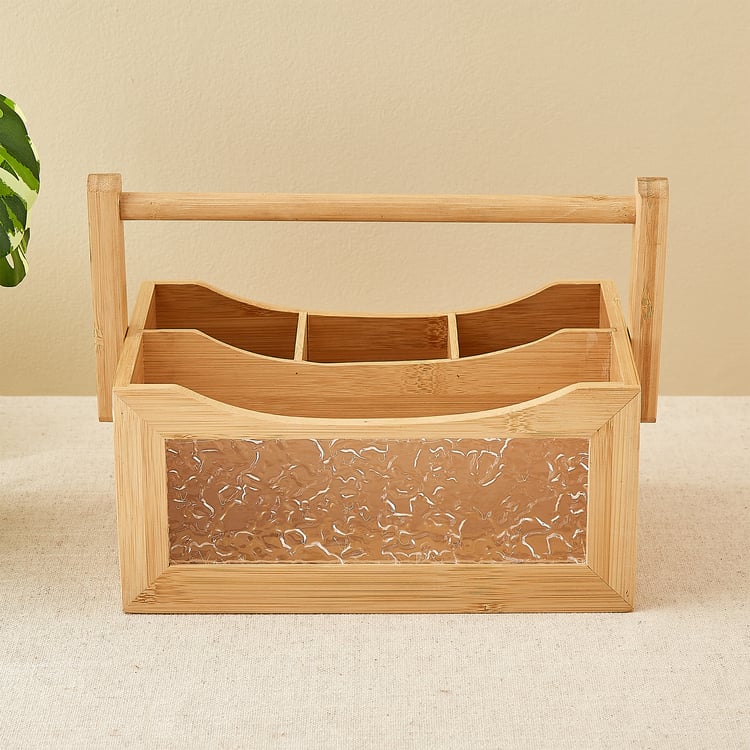 Zyra Vista Bamboo Kitchen Caddy Box