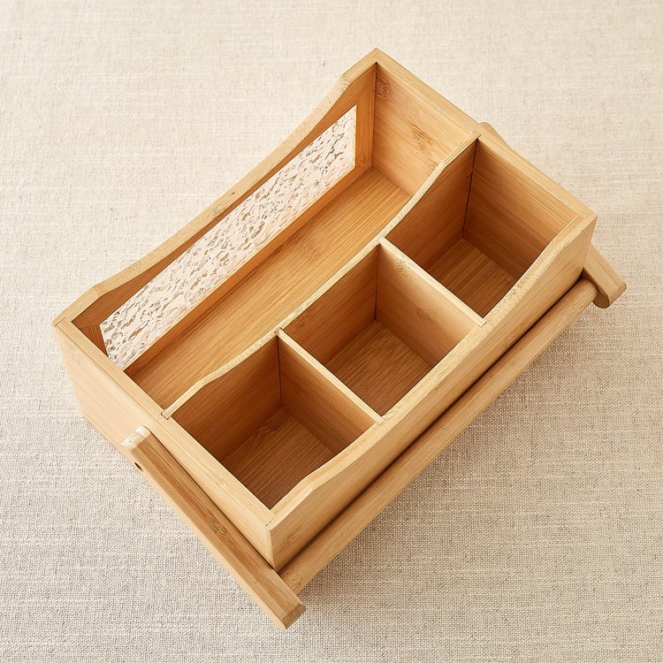 Zyra Vista Bamboo Kitchen Caddy Box
