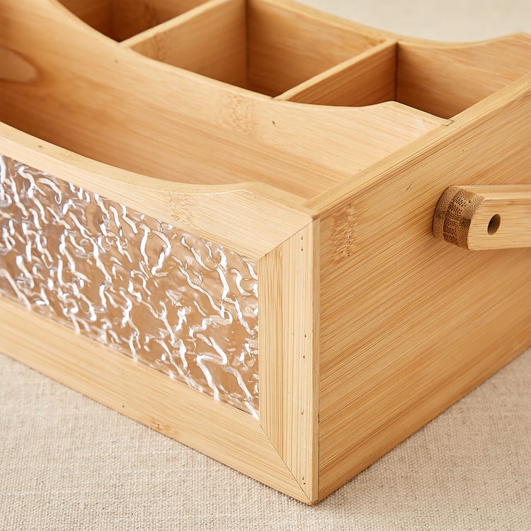 Zyra Vista Bamboo Kitchen Caddy Box