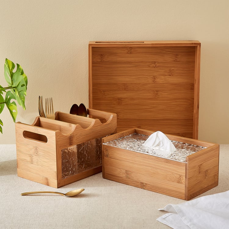 Zyra Vista Bamboo Cutlery Holder