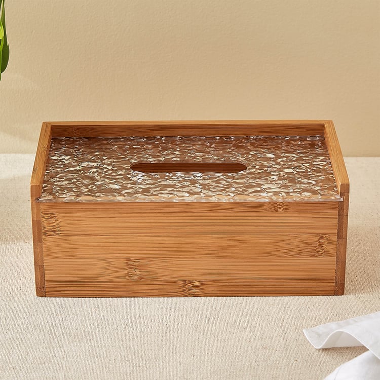 Zyra Vista Bamboo Tissue Box - 25x13x8.5cm
