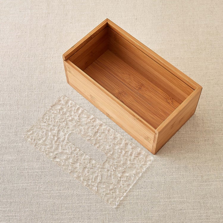 Zyra Vista Bamboo Tissue Box - 25x13x8.5cm