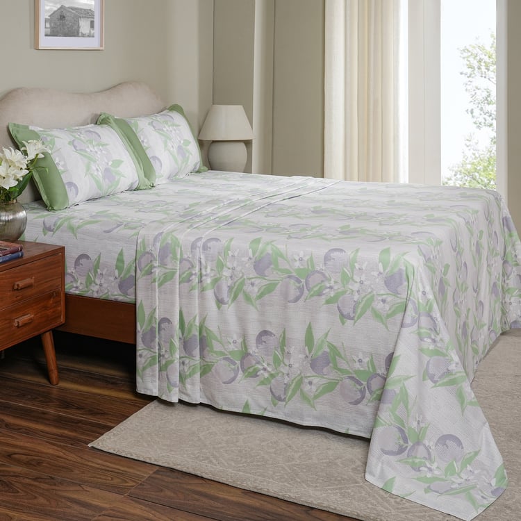 MASPAR Sensory Bloom Cotton 200TC Printed 2Pcs Single Bedsheet Set