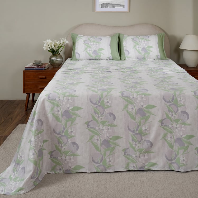 MASPAR Sensory Bloom Cotton 200TC Printed 2Pcs Single Bedsheet Set