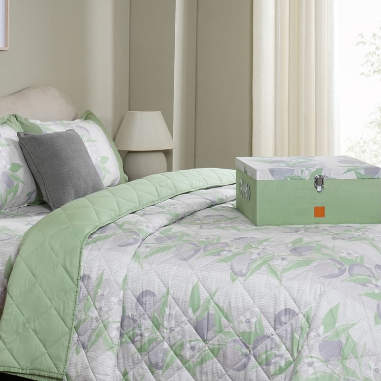 MASPAR Sensory Bloom Cotton 6Pcs Floral Print Double Bed-In-A-Bag Set