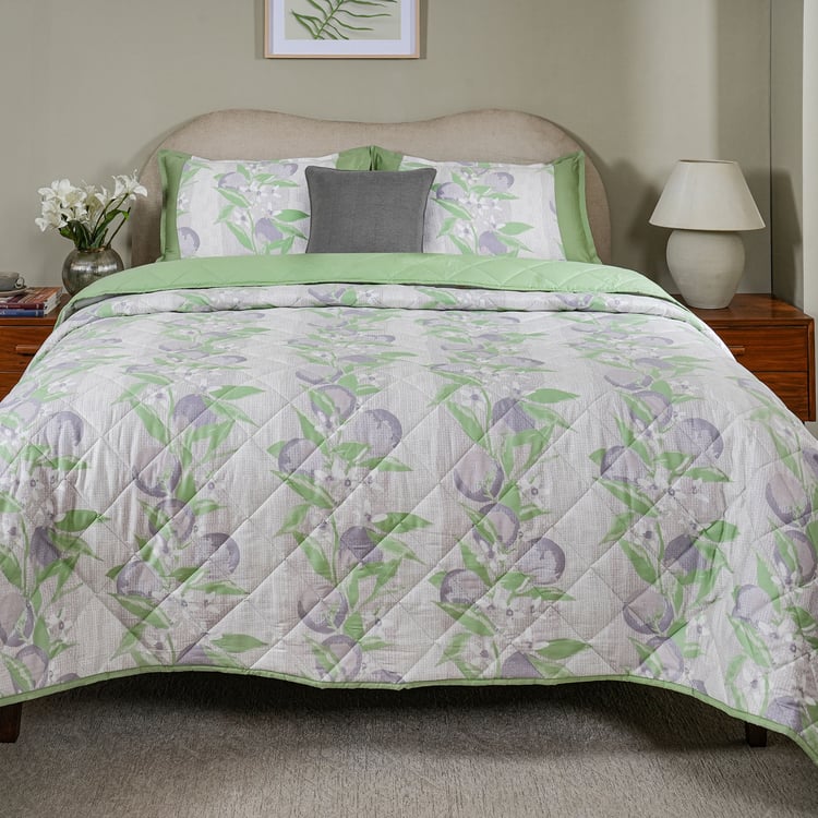 MASPAR Sensory Bloom Cotton 6Pcs Floral Print Double Bed-In-A-Bag Set