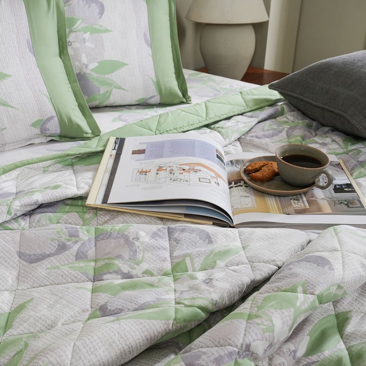 MASPAR Sensory Bloom Cotton 4Pcs Floral Print Double Bed-In-A-Bag Set