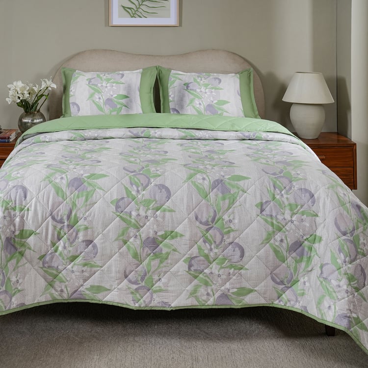 MASPAR Sensory Bloom Cotton Floral Print Double Quilt