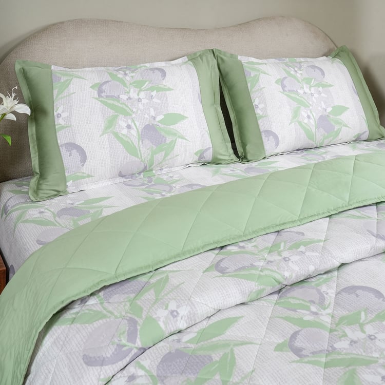 MASPAR Sensory Bloom Cotton Floral Print Double Quilt