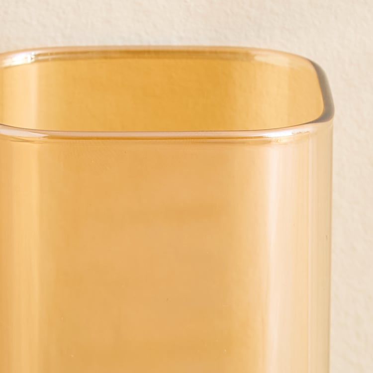 Elvo Seong Set of 4 Borosilicate Glass Tumblers with Bamboo Holder - 380ml