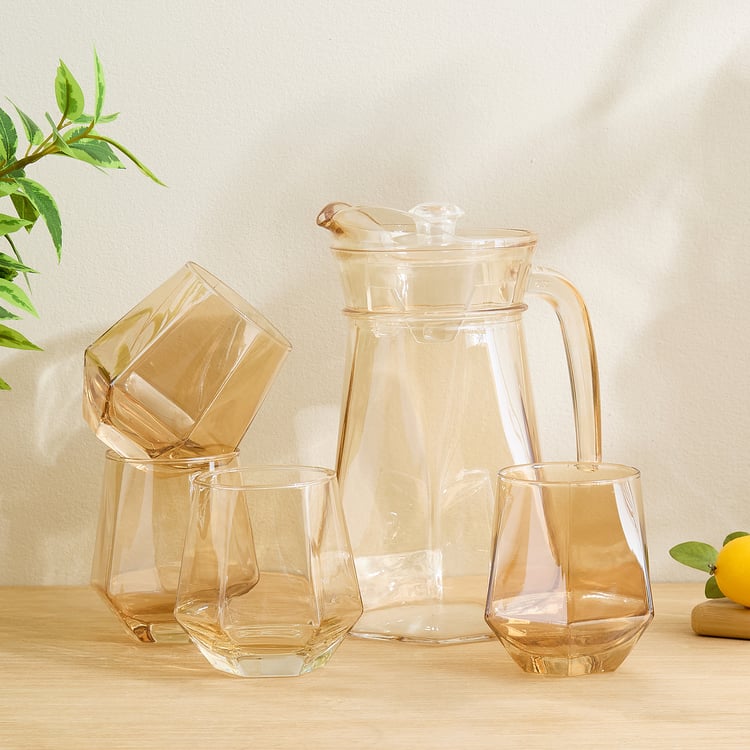 Elvo Seong Set of 4 Glass Tumblers with Jug