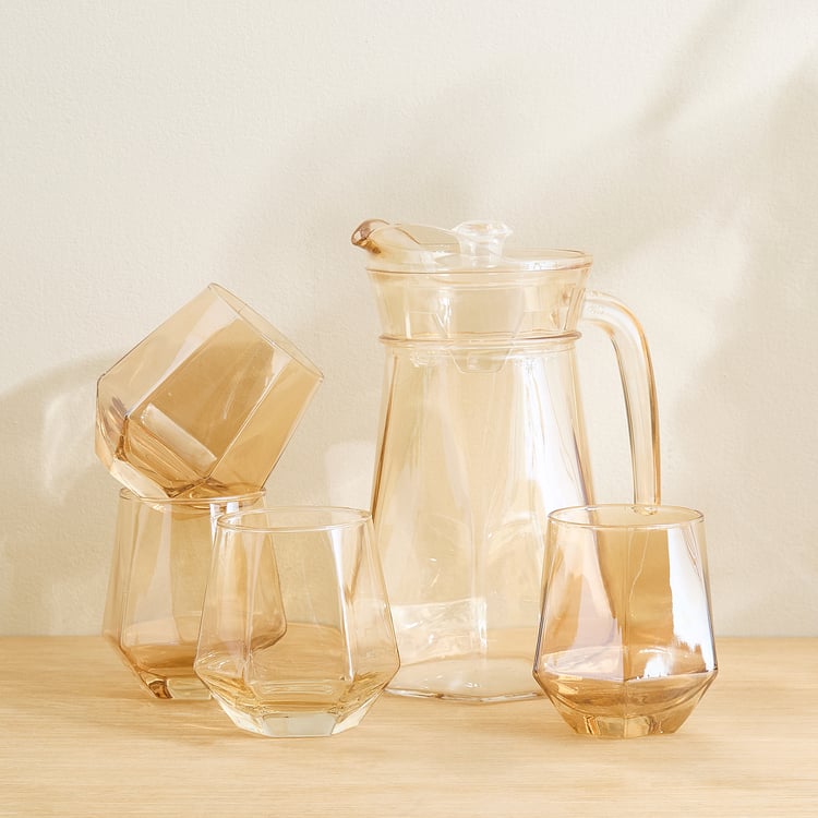 Elvo Seong Set of 4 Glass Tumblers with Jug