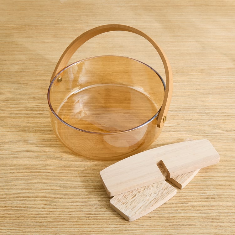 Elvo Seong Borosilicate Glass Partition Serving Caddy - 1.25L