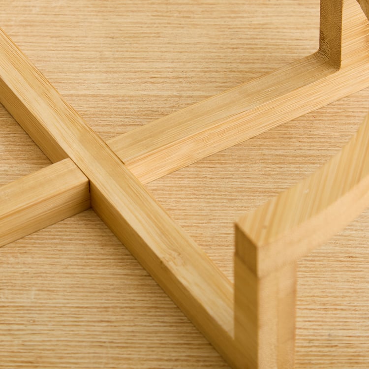 Elvo Seong Glass Serving Bowl with Bamboo Stand - 2.5L