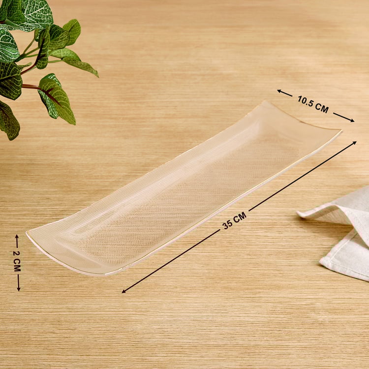 Olen Gleam Glass Serving Platter - 35x10.5x2cm