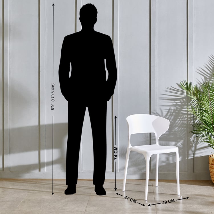 Capri NXT Polypropylene Cafe Chair - White