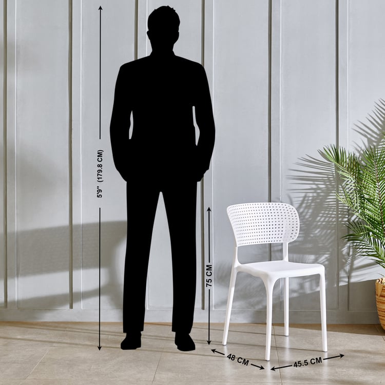 Gracia NXT Polypropylene Cafe Chair - White