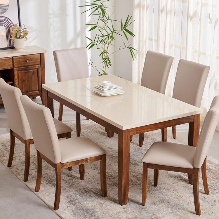 Giza NXT Set of 2 Faux Leather Dining Chairs - Beige