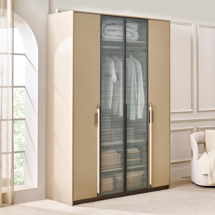 Clair De Lune 4-Door Wardrobe - Beige