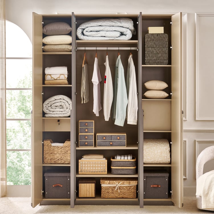 Clair De Lune 4-Door Wardrobe - Beige