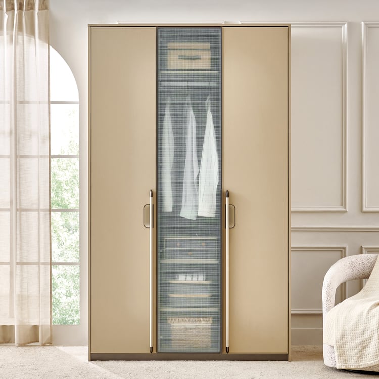 Clair De Lune 3-Door Wardrobe - Beige