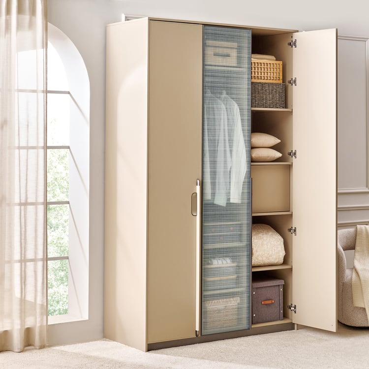 Clair De Lune 3-Door Wardrobe - Beige