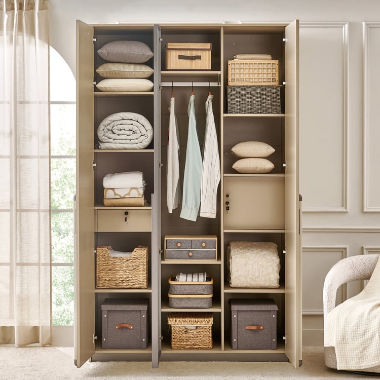 Clair De Lune 3-Door Wardrobe - Beige