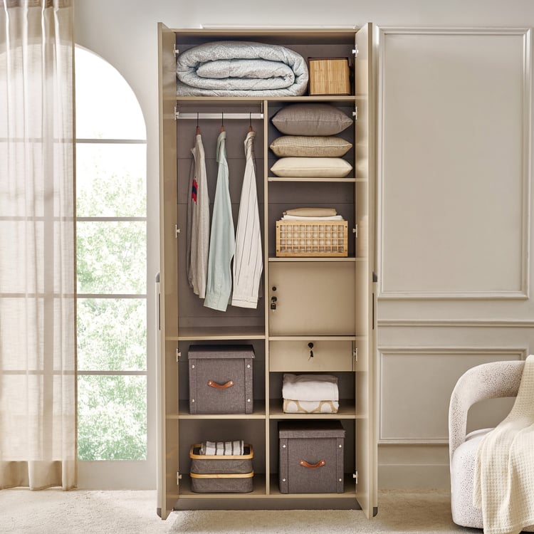 Clair De Lune 2-Door Wardrobe - Beige