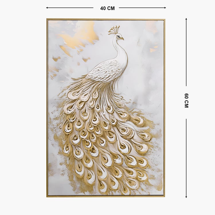 Artistry Quanto Canvas Peacock Picture Frame - 40x60cm