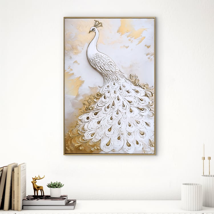 Artistry Quanto Canvas Peacock Picture Frame - 40x60cm