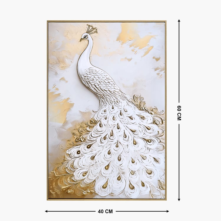 Artistry Quanto Canvas Peacock Picture Frame - 40x60cm