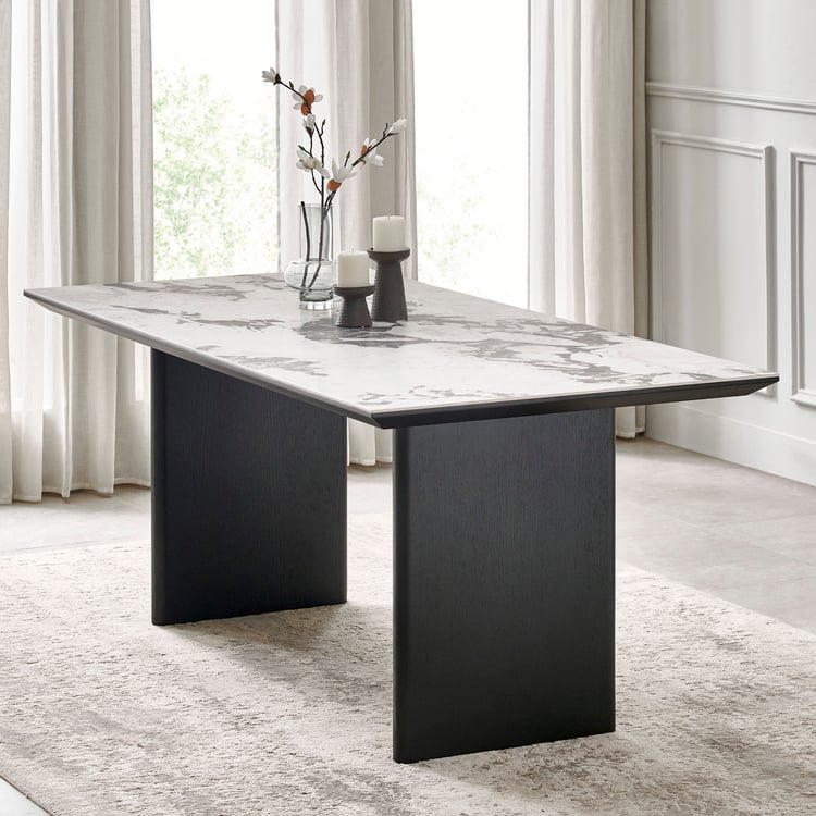 Regent NXT Ceramic Top 6-Seater Dining Table - White