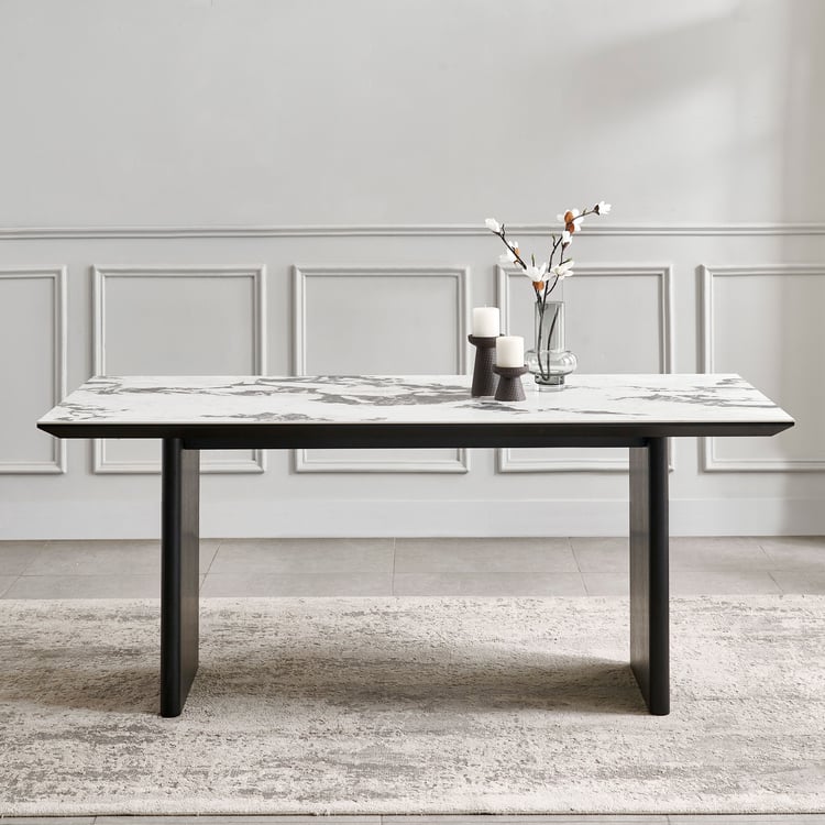 Regent NXT Ceramic Top 6-Seater Dining Table - White
