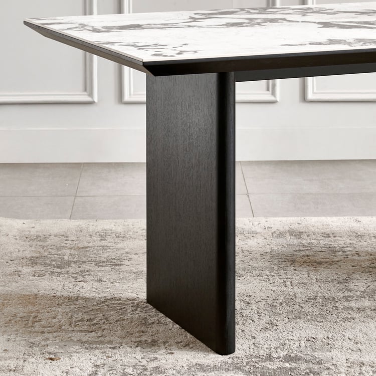 Regent NXT Ceramic Top 6-Seater Dining Table - White