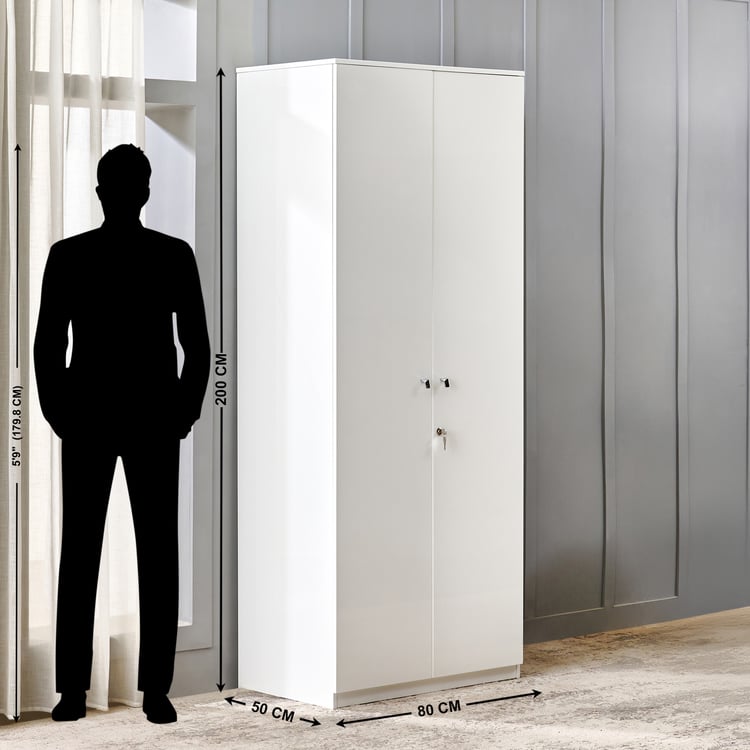 Astra 2-Door Wardrobe - White