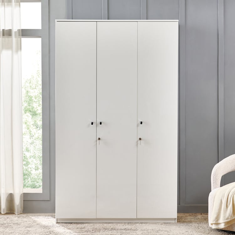 Astra 3-Door Wardrobe - White