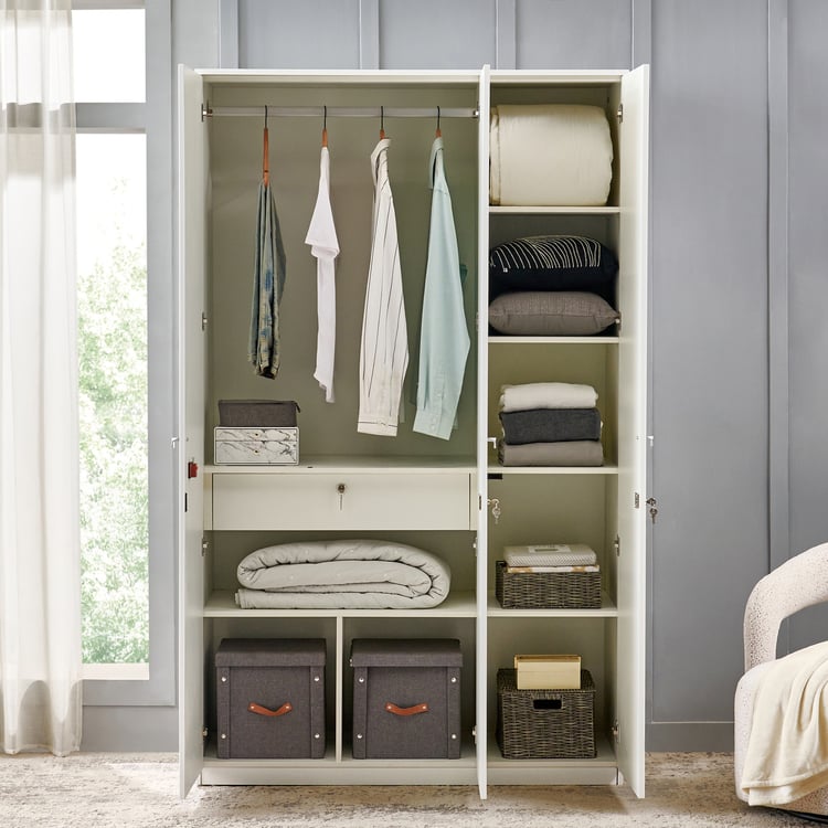 Astra 3-Door Wardrobe - White