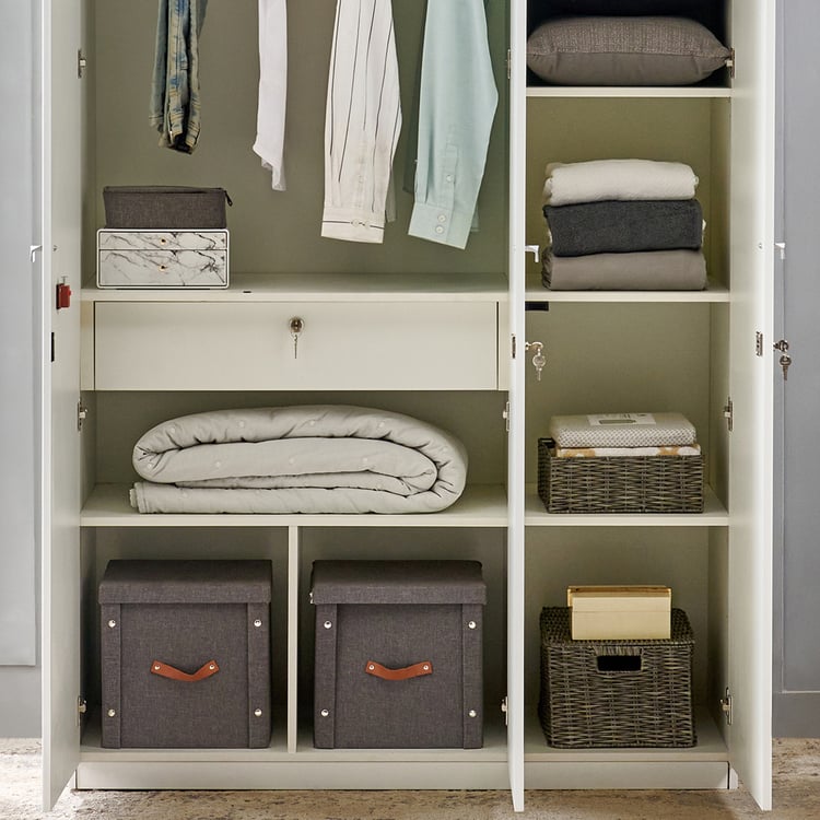 Astra 3-Door Wardrobe - White