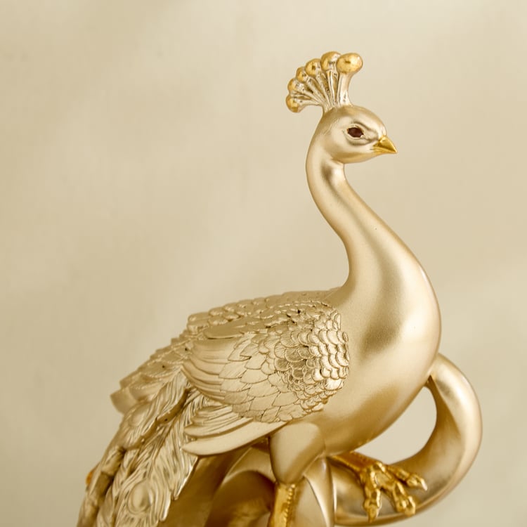 Mayur Zeus Polyresin Peacock Decorative Bowl