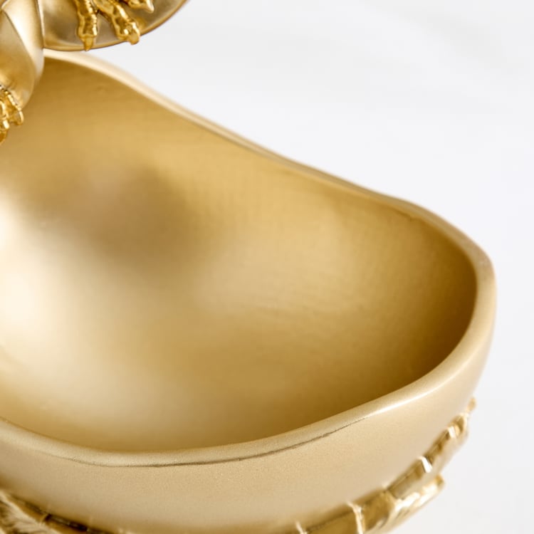 Mayur Zeus Polyresin Peacock Decorative Bowl