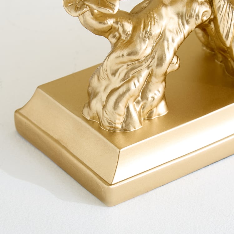 Mayur Zeus Polyresin Peacock on Branch Figurine