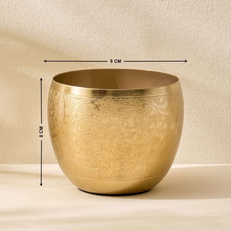 Austin Metal Etched Votive Candle Holder
